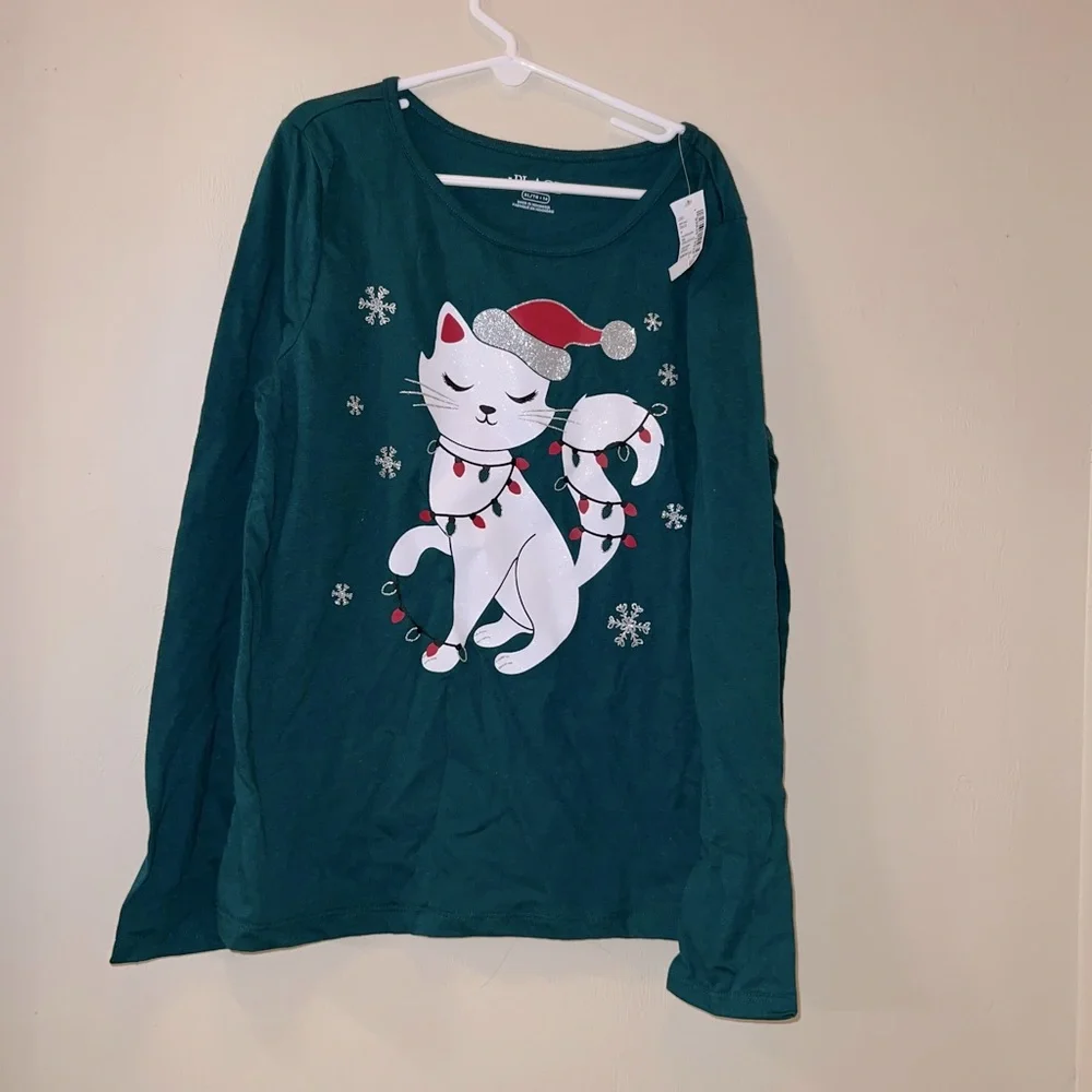 NWT Children’s Place Santa Kitty Tee